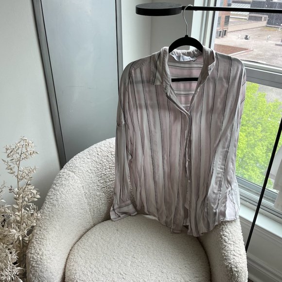 IRO striped button down with long sleeves - Picture 1 of 2